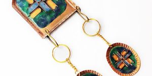 Oval Key Holder, Oval Two Keychains