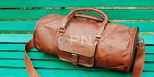 Leather Duffel Round Leather Travel Bag