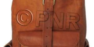 Leather School Backpack