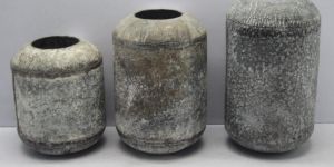 Iron Vase Cement Finish
