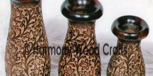 Wooden Carved Flower Pot