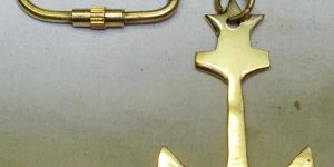 Brass Anchor Keychain