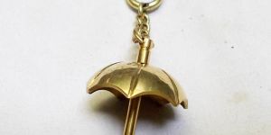 Brass Umbrella Keychain