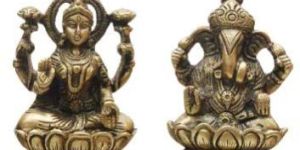 Brass Laxmi Ganesh Statue