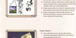 White Magnetic Notice Board