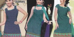 Straw Cotton Printed Suit