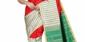 Half and Half Handloom Pure Silk Saree