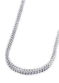 Diamon Cut White Gold Mens Bracelet