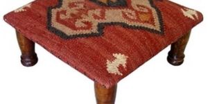Wool Jute Kilim Foot Stools