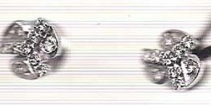 Diamond Studded Gold Ear Studs