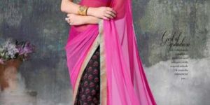 Georgette Half And Half Sarees