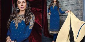 Georgette Straight Churidar Suits