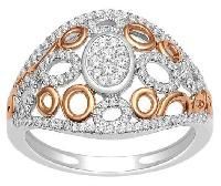 Diamond Studded Gold Ring