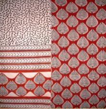 Bagru Dabu Print Mul Cotton Unstitched Suit (With Dupatta)