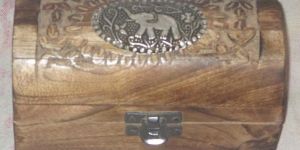 Wooden Half Round Jewellery Box
