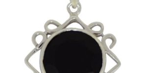 Designer Black Spinel Gemstone 925 Sterling Silver Pendant