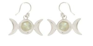 925 Sterling Silver Unique Rainbow Moonstone Gemstone Earrings