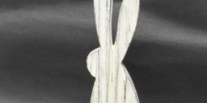 Wooden Rabbit Statue