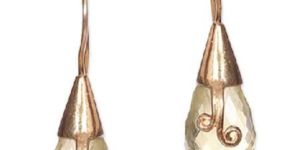 SME 725 Golden Stone Sterling Silver Earring