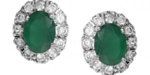 Silvermerc Designs Silver Antique Green Onyx Earrings