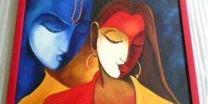 Radha Krishna Canvas Paintings