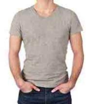 Mens Plain V Neck T Shirt