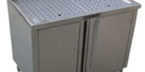 Work Station with Liquor Storage Lockable Cabinet