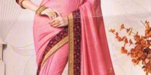 Exclusive Indian Bollywood Imported Fabric Pink Saree
