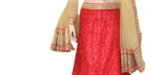 Heavy Fancy Exclusive Designer Gold Red Combination Lehenga Choli