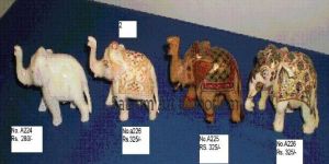 Bone Elephant Statues