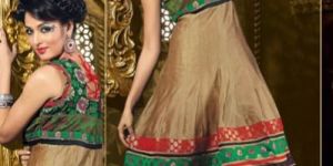 Chanderi Cotton Silk Anarkali Suit