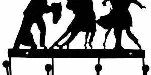 Iron Key Hanger Dancing Couple