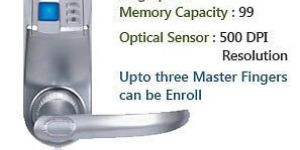Biometric Door Entry Lock based on Fingerprint + Password + Mechanical