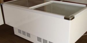 Glass Top Island Freezer