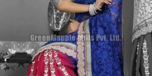 Hand Embroidered Banarasi Silk Saree