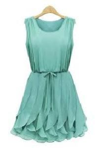 Chiffon Sleeveless One Piece Dress