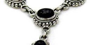 Sterling Silver Gemstone Necklace BMJ52