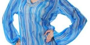 Chiffon Sequenced Long Sleeve Kurti