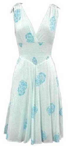 Cotton Hand Printed Smocking Dress