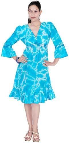 Cotton Hand Tie Dye V Neck Kaftan K-3010