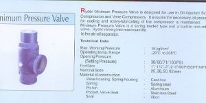 Minimum Pressure Valve