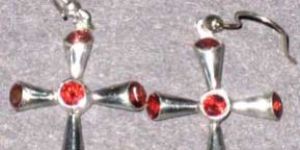 GE-07 silver gemstone earrings