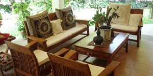 Contemporary Wooden Sofa Set