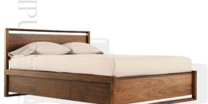 Storage Wooden Platform Bed
