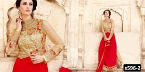 Heavy Embroidery Pure Georgette Fabric Designer Suit