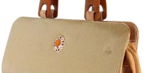 Escobar Golden Wooden Handle Design Party Clutch