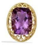 Gold Amethyst Pendant