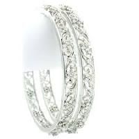White Gold Bangles