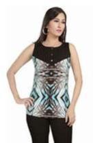Polyester and Georgette Sleeveless Tops