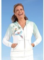 Ladies Long Sleeve Hooded Fleece Jacket